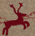 Handmade Gray Hand Felted Wool Christmas Table Runner - Reindeer and Sleigh - 16"x44" - ARCADIA HOME